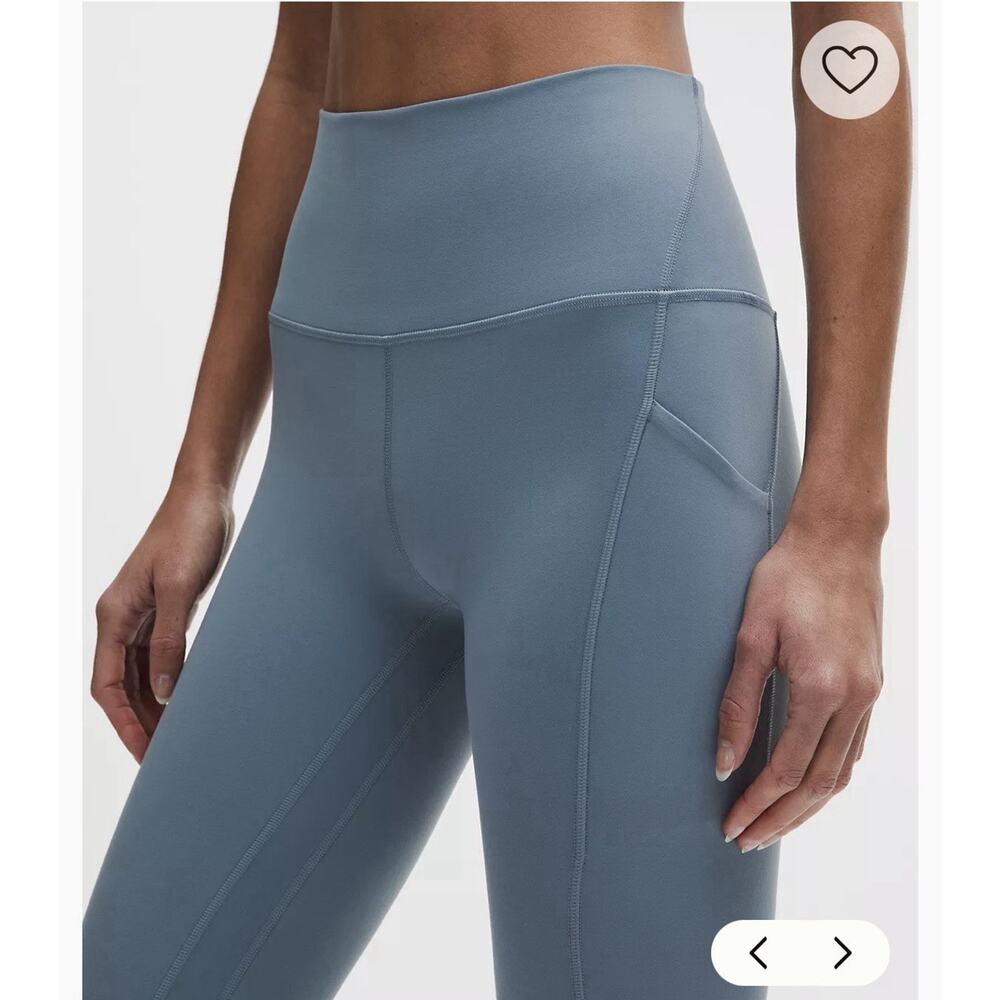 Lululemon Align Leggings With Pockets 25” Steel Blue Size 10 - Picture 3 of 6